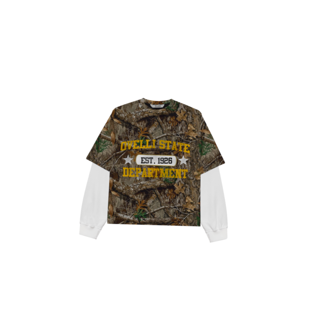 Cropped Camo 2 Piece Graphic Tee