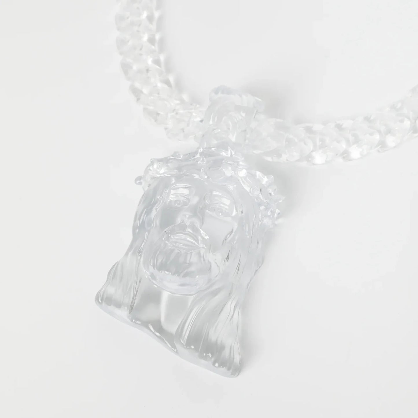 Big Clear Jesus Piece Pendant