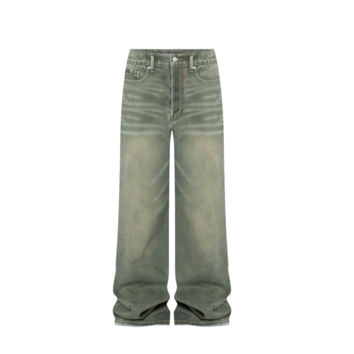 Green Washed Baggy Jeans