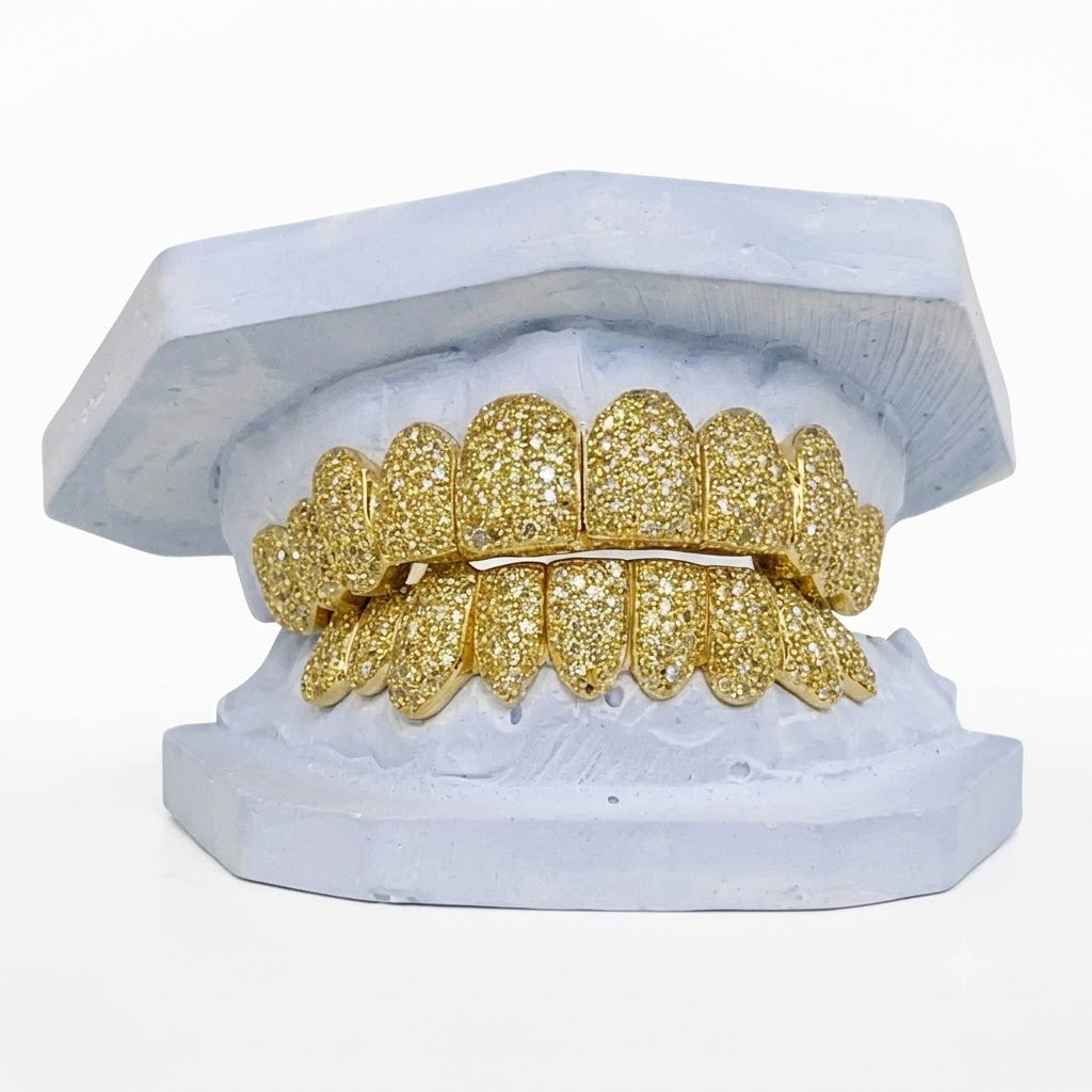 Yellow Canary Zig-Zag Diamond Grillz