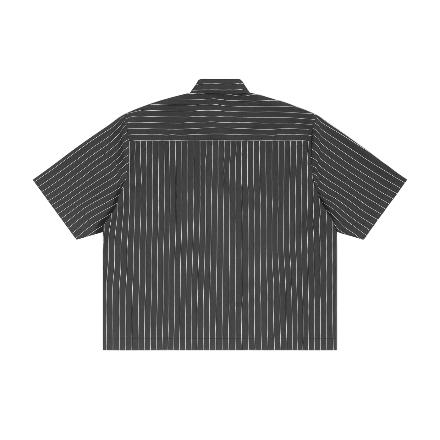 Striped Boxy Button-Up Shirt