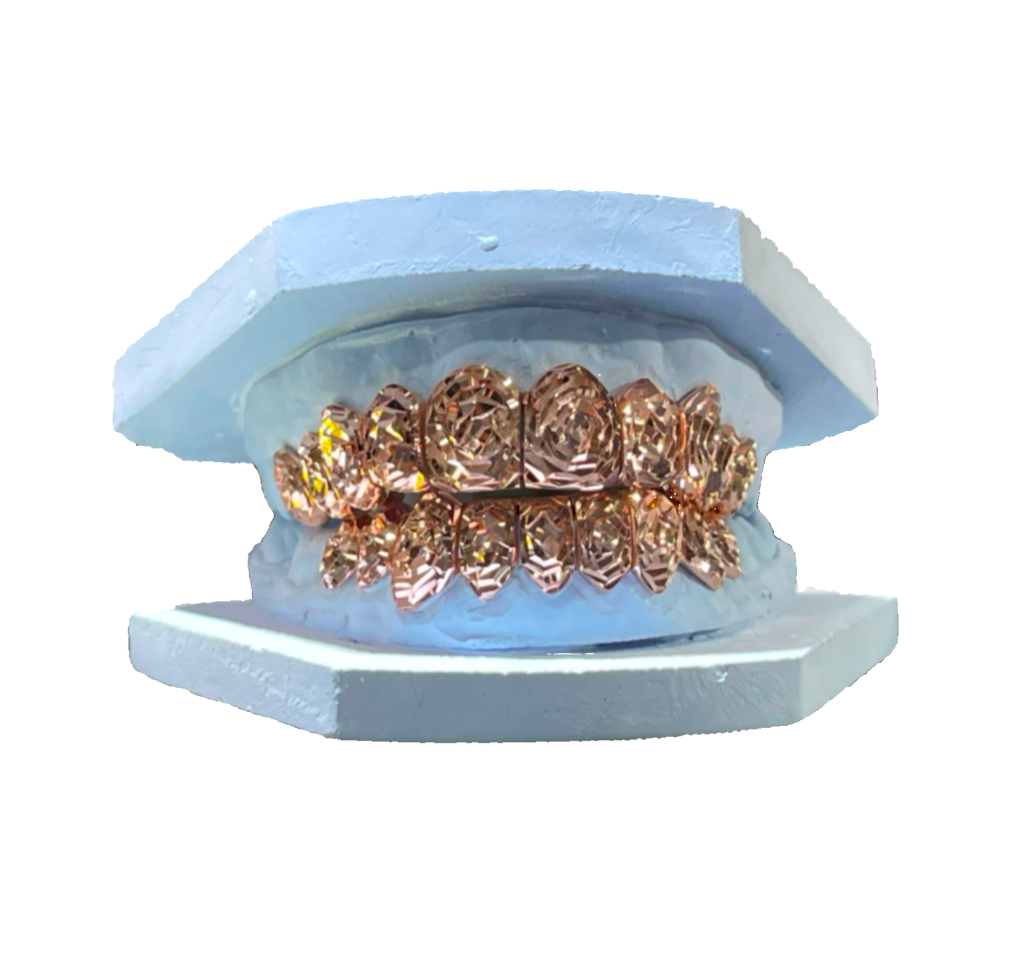 10K Rose Gold Rose Cut Grillz