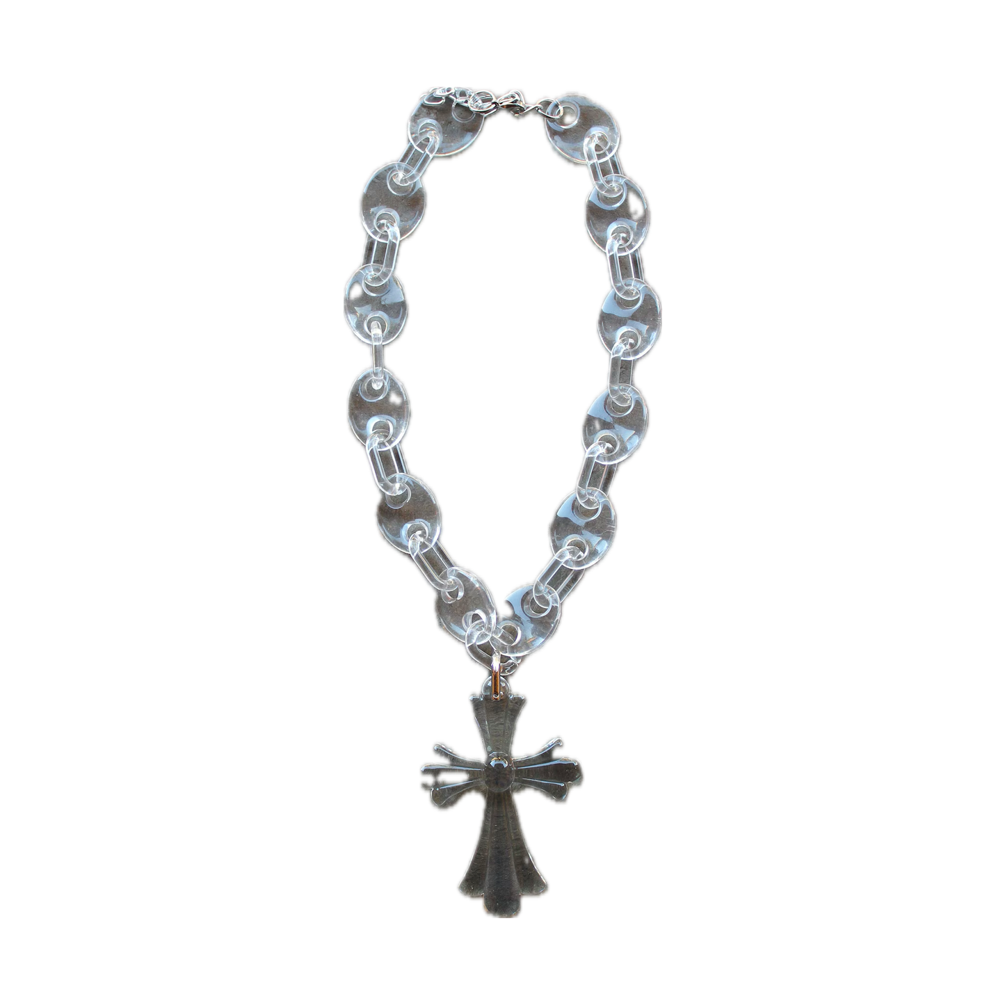 Clear Cross Necklace
