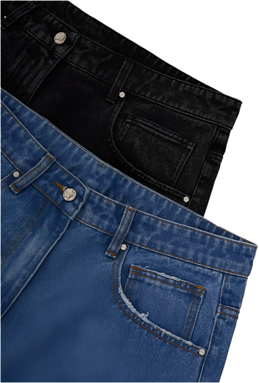 Washed Wide Leg Jeans