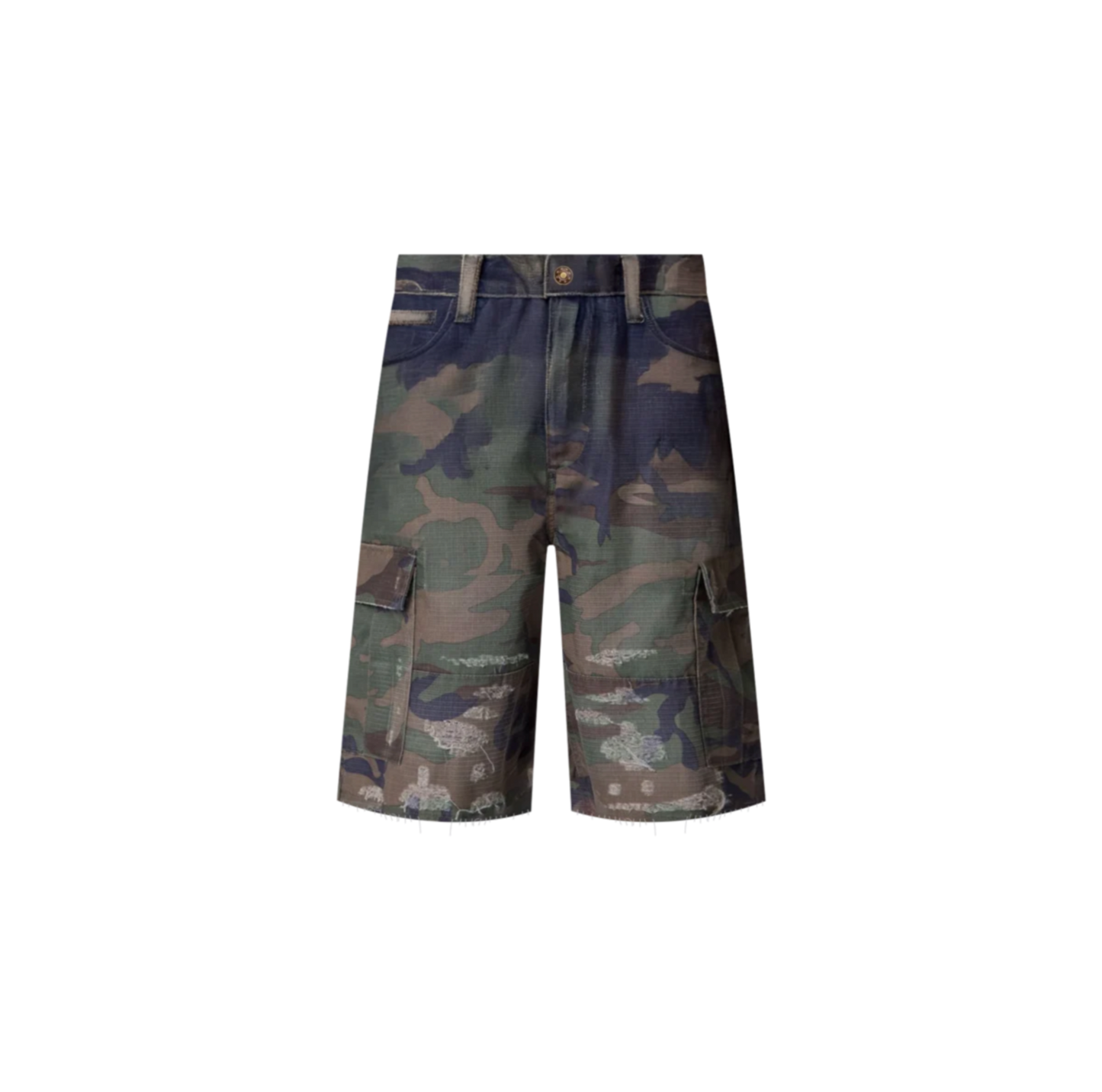 Frayed Camo Shorts