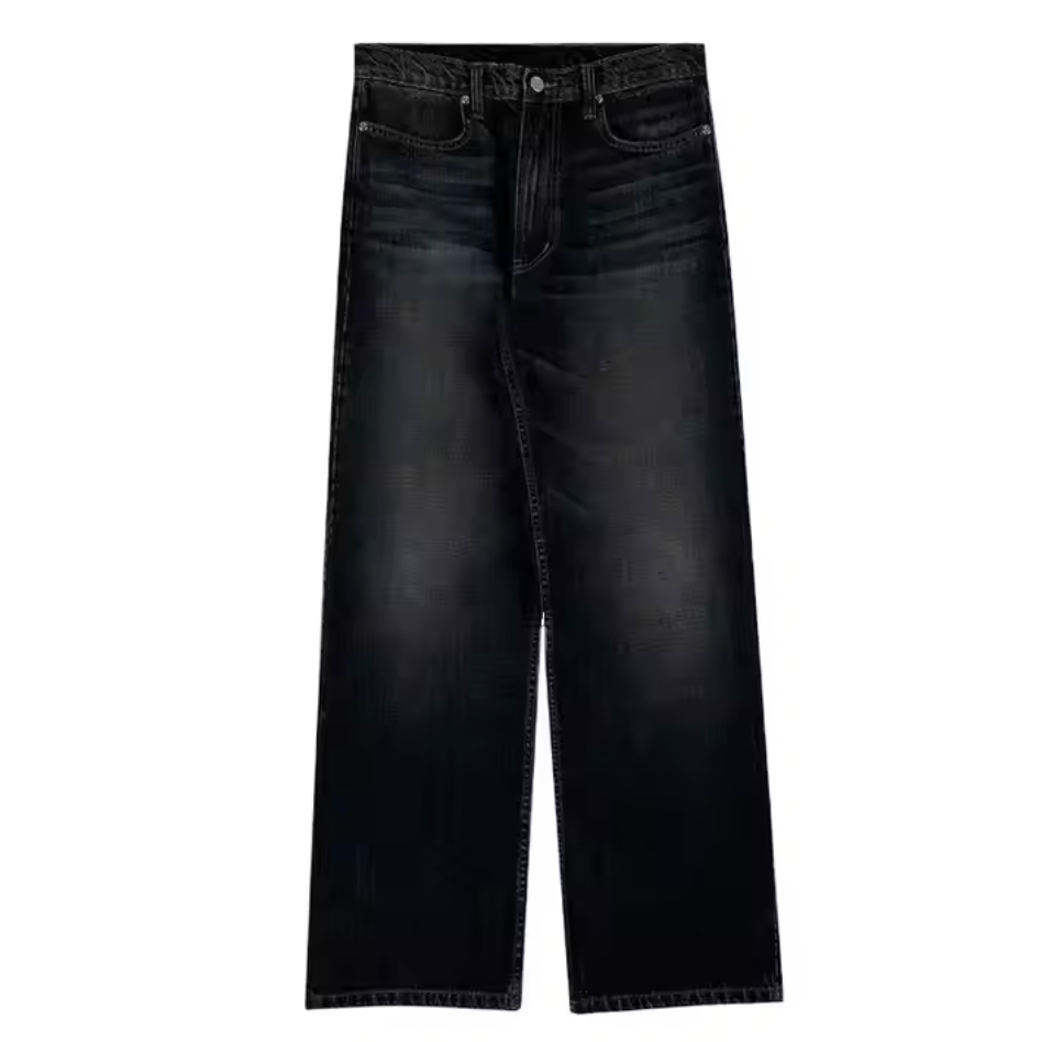 Black Washed Baggy Jeans