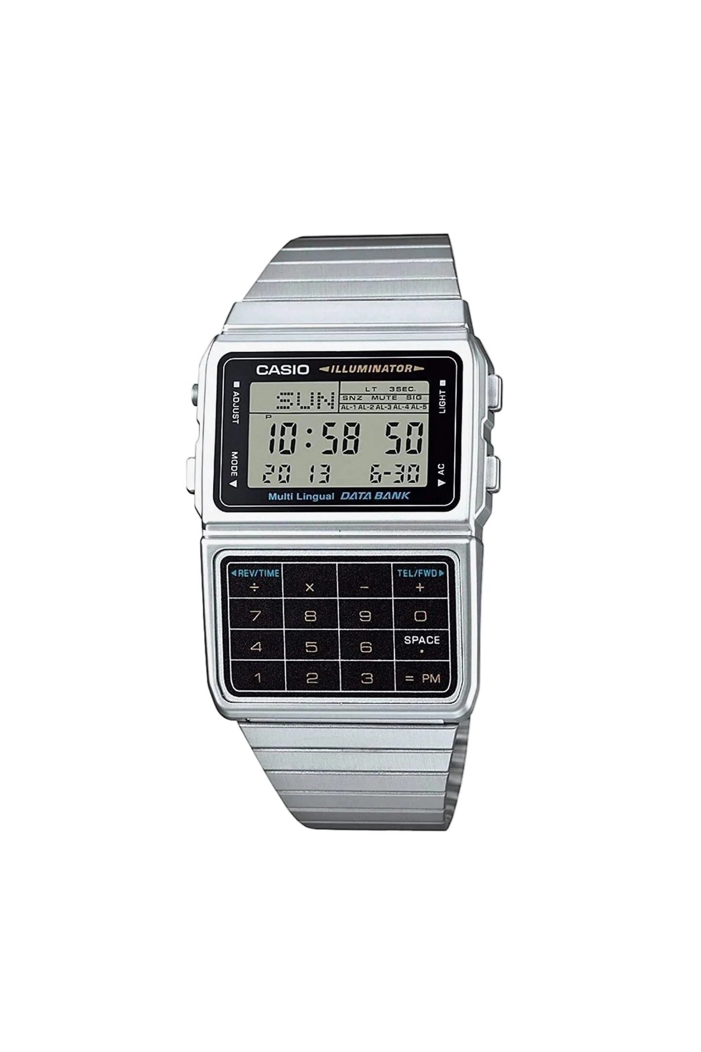 Men's Gold Casio Calculator Watch
