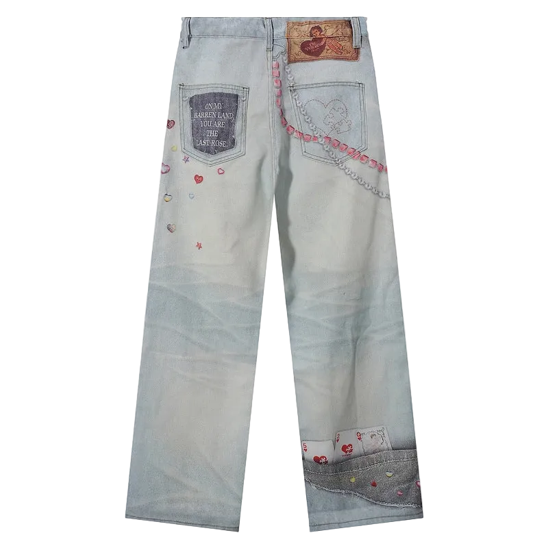 Graffiti Print Denim