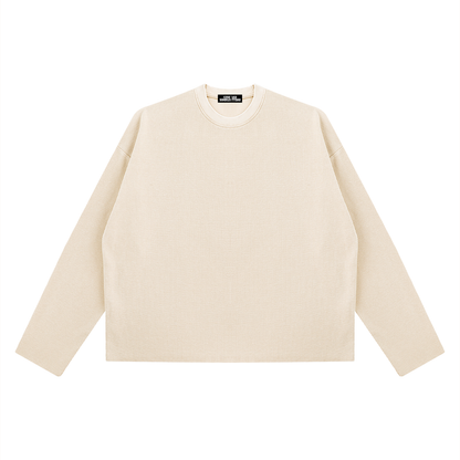 Ovelli Vintage Wash Boxy  Waffle Raw Edge T-Shirt