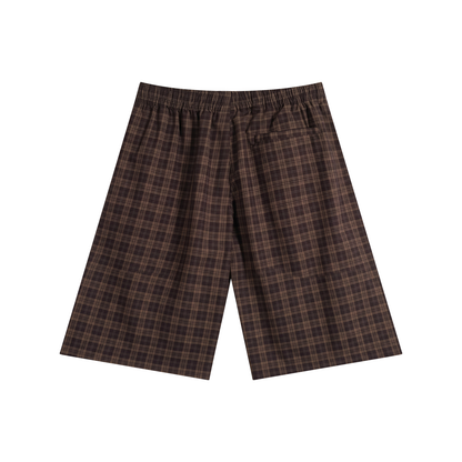 OV Plaid Wide Leg Shorts