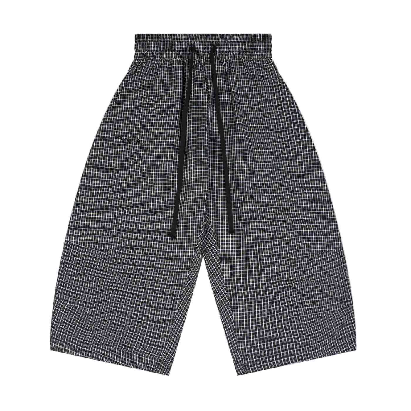 Plaid Loose Capri Shorts