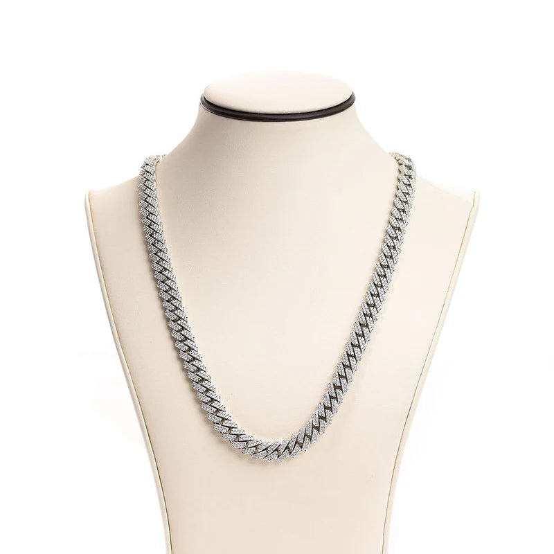 10K Gold Diamond Cuban Chain