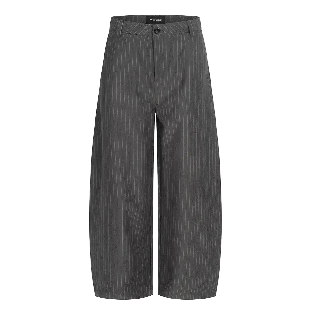 Striped Wide-Leg Trousers