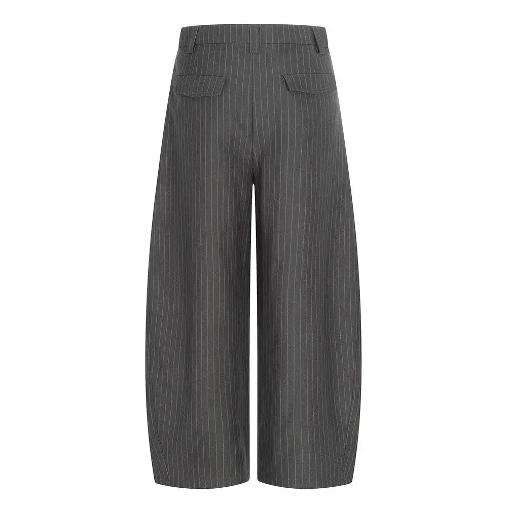 OV Striped Wide-Leg Trousers