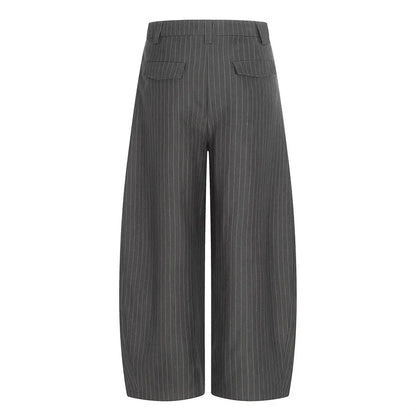 OV Striped Wide-Leg Trousers