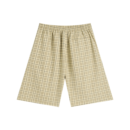 OV Plaid Wide Leg Shorts