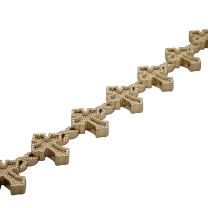 Infinity Link Diamond Cross Bracelet