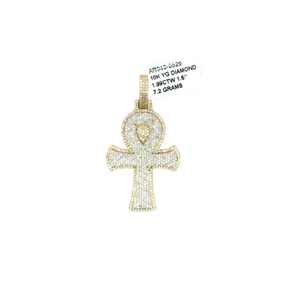 Two Tone Diamond Ankh