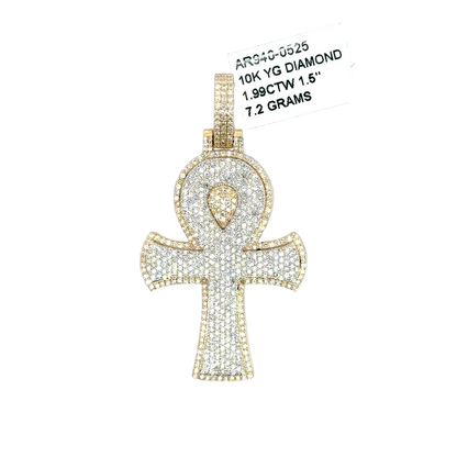 Two Tone Diamond Ankh