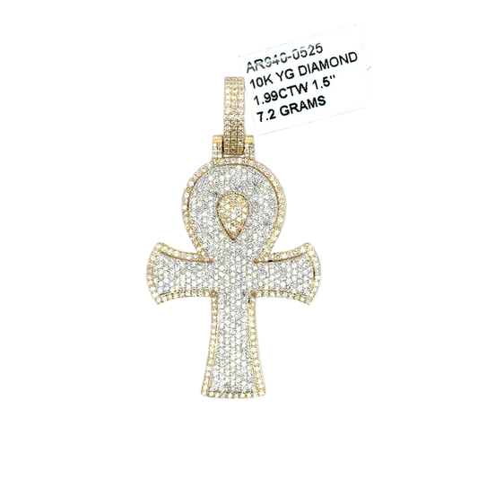 Two Tone Diamond Ankh
