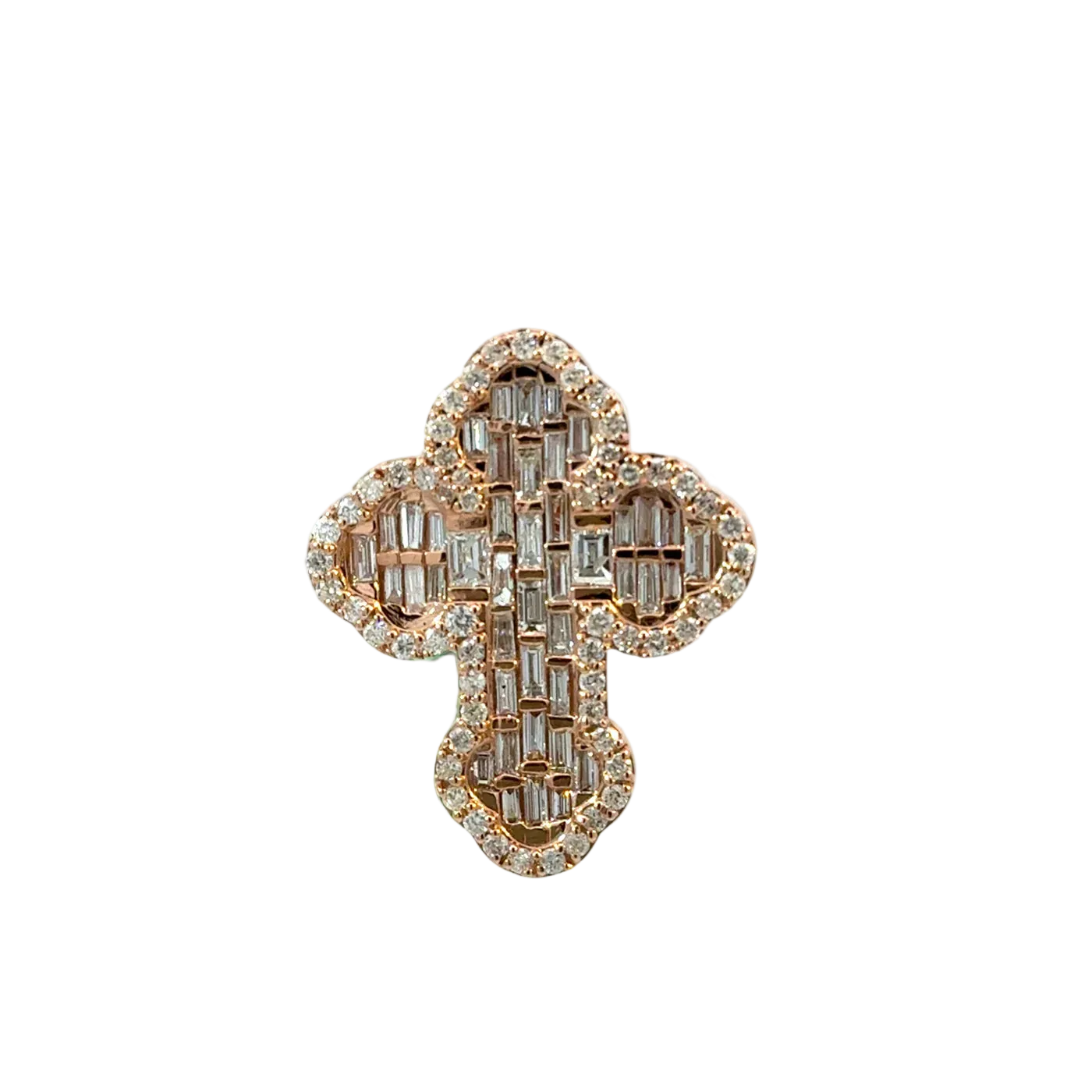 Baguette Diamond Cross Ring
