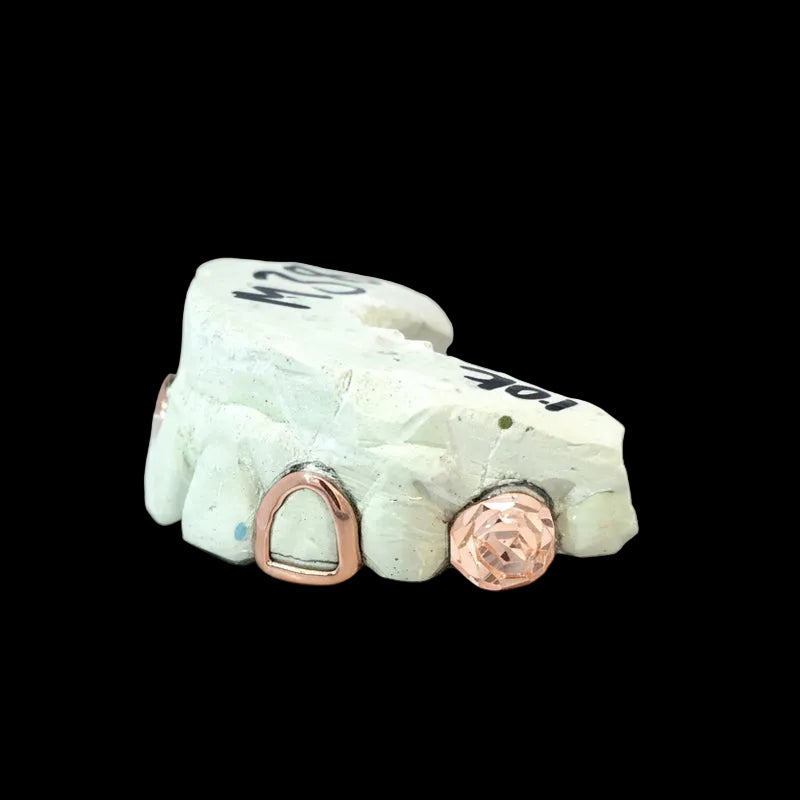 Open Face W/ Rose-cut Cap Grillz
