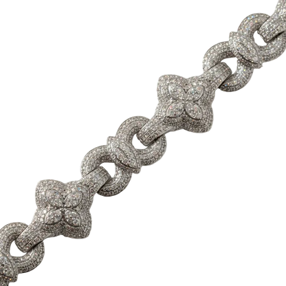 Infinity Linked Diamond Flower Bracelet