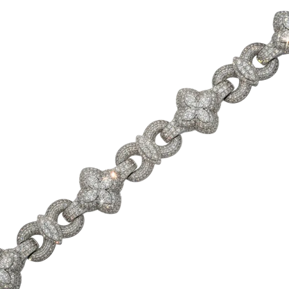 Infinity Linked Diamond Flower Bracelet