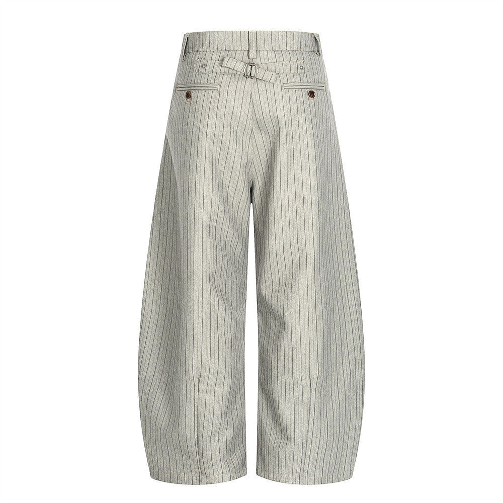 Striped Wide-Leg Trousers