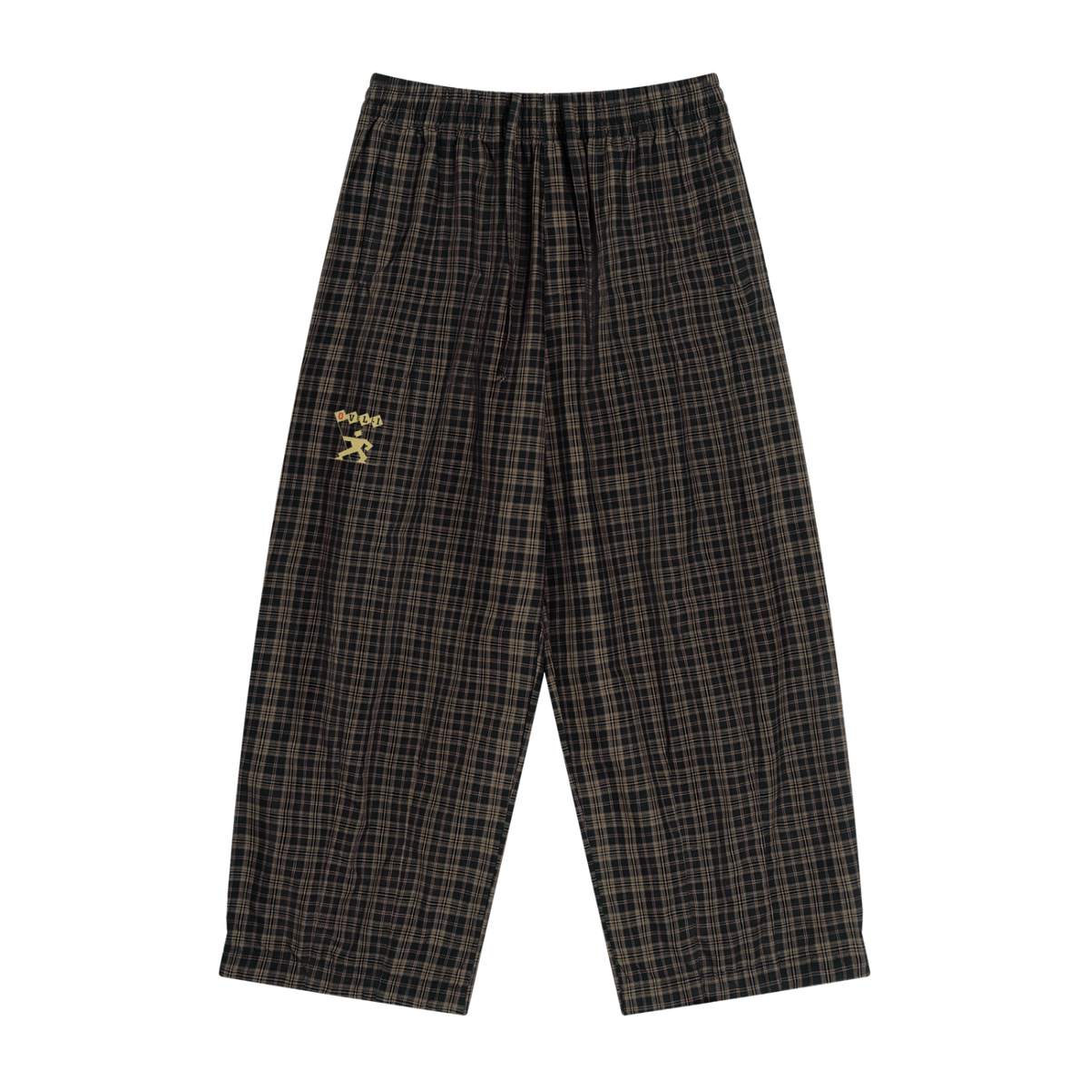 Unisex Plaid Wide Leg Pants