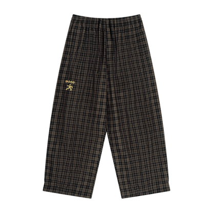 Unisex Plaid Wide Leg Pants