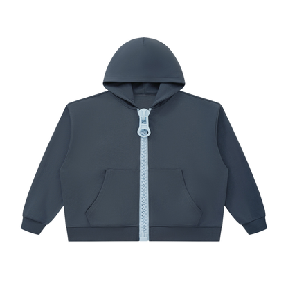OV Oversized Chunky-Zip Boxy Hoodie