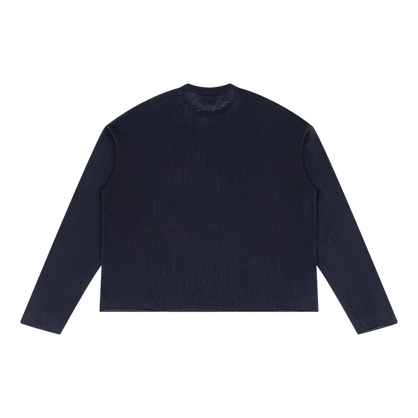 Sheer Raw Edge Long Sleeve T-Shirt