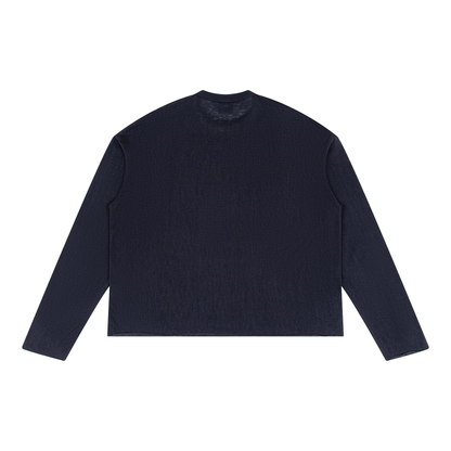Sheer Raw Edge Long Sleeve T-Shirt