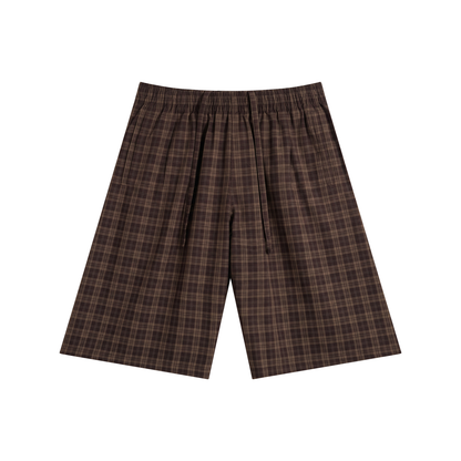 OV Plaid Wide Leg Shorts