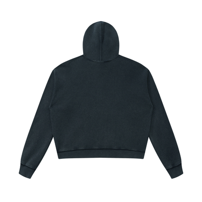 OV Mineral Wash Boxy Waffle Hoodie