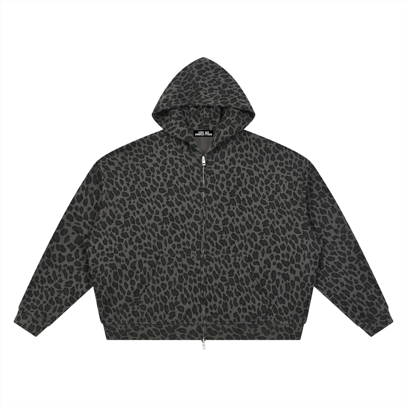 OV Leopard Print Waffle Hoodie