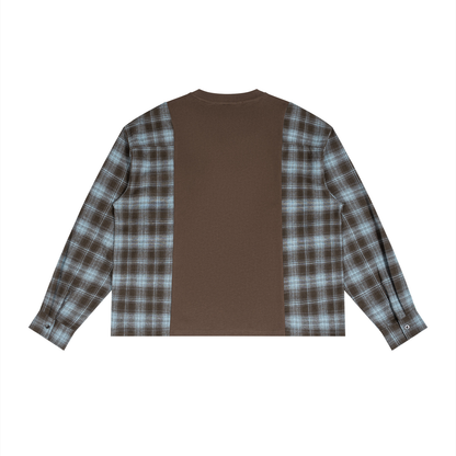 OV Plaid Panel Long Sleeve T-Shirt
