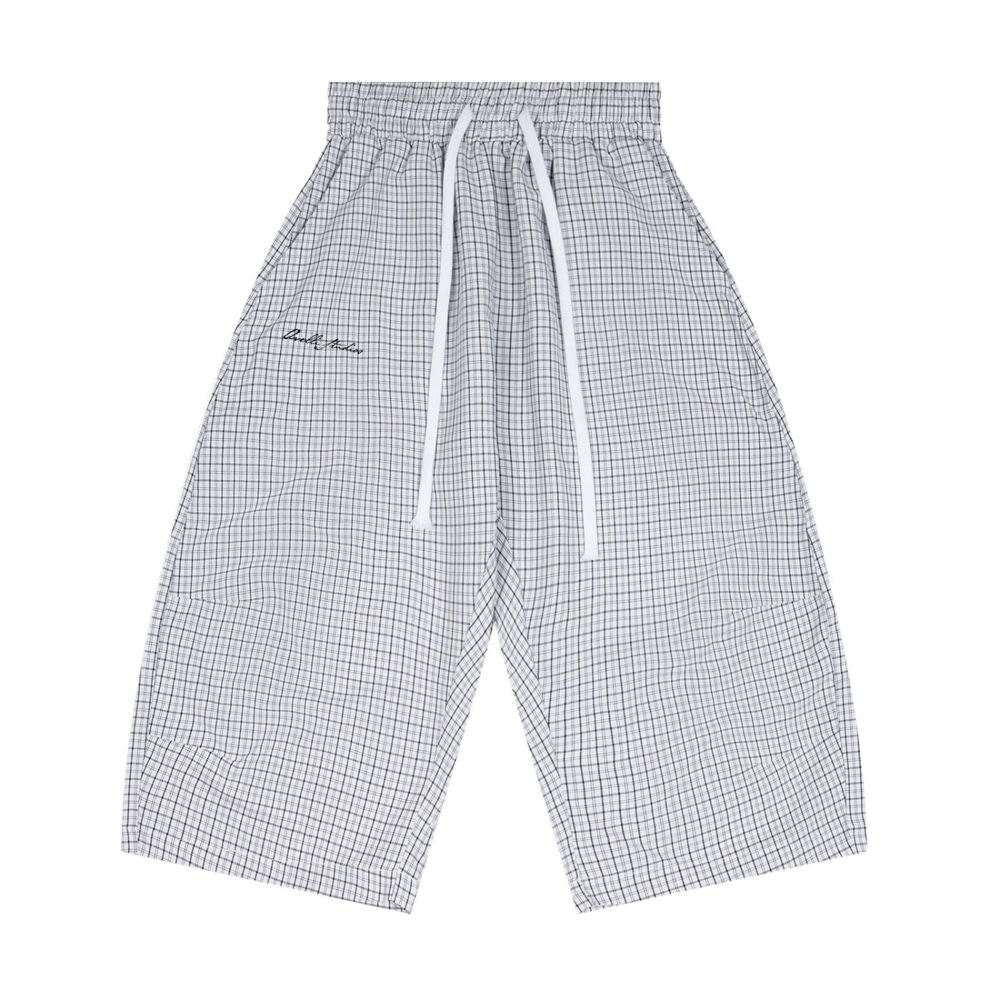 Plaid Loose Capri Shorts