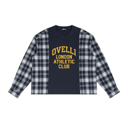 OV Plaid Panel Long Sleeve T-Shirt