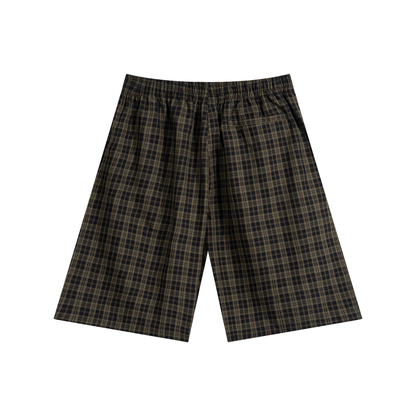 OV Plaid Wide Leg Shorts