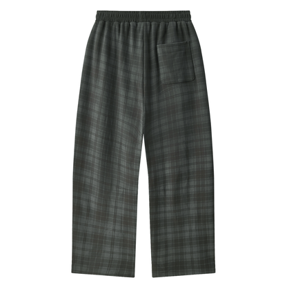 OV Plaid Straight Leg Pants