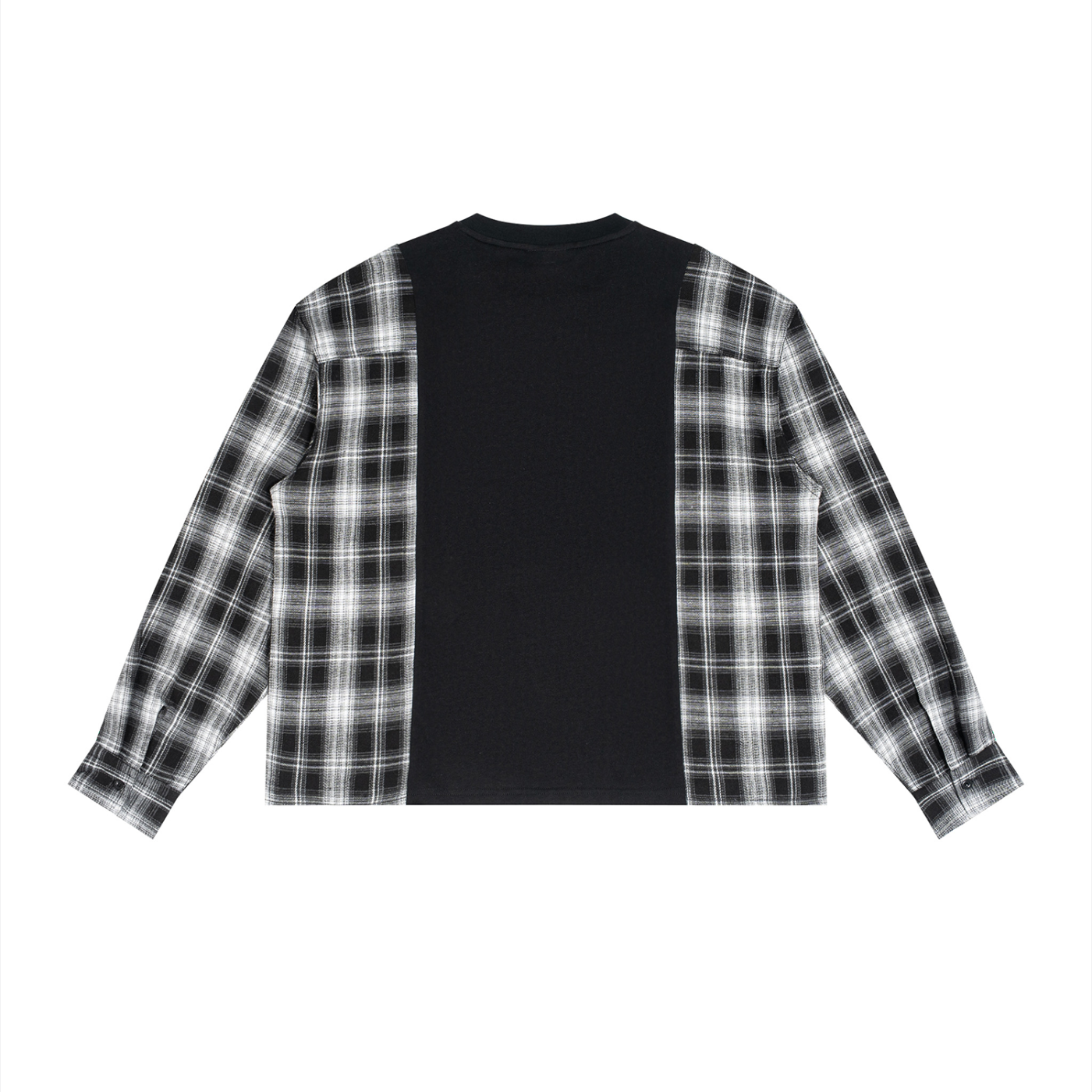 OV Plaid Panel Long Sleeve T-Shirt
