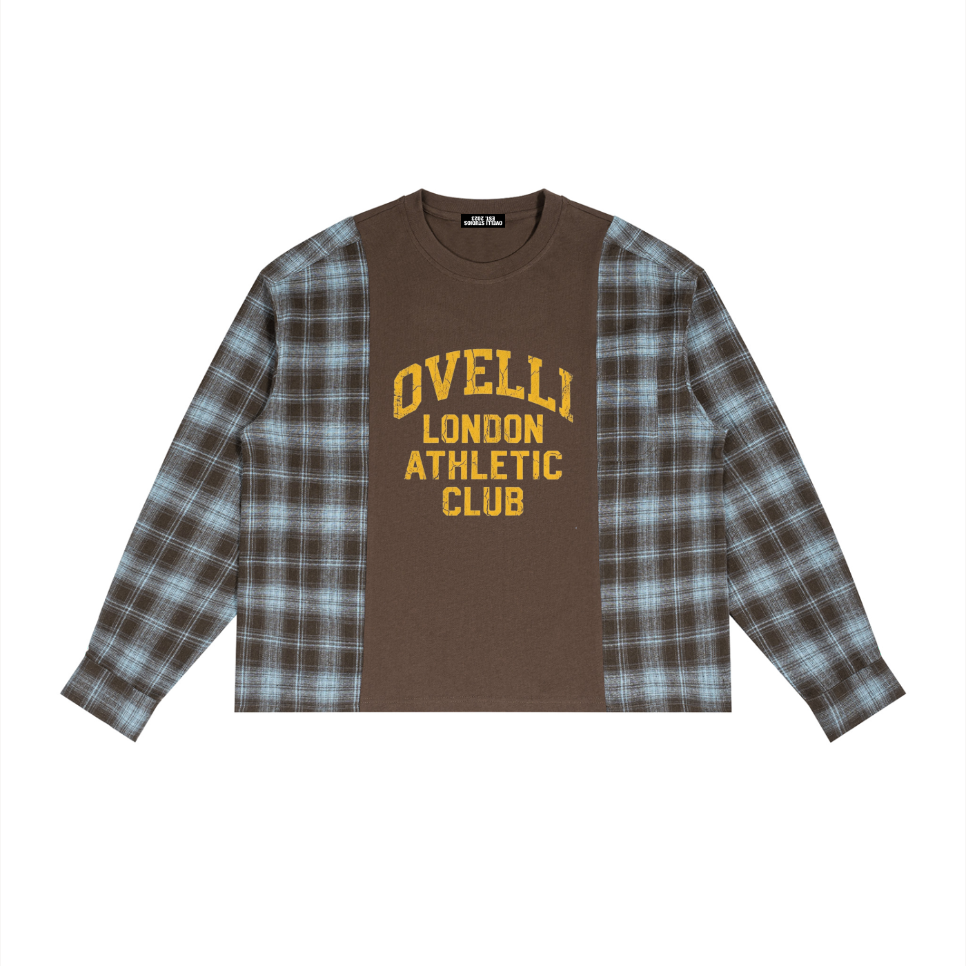 OV Plaid Panel Long Sleeve T-Shirt