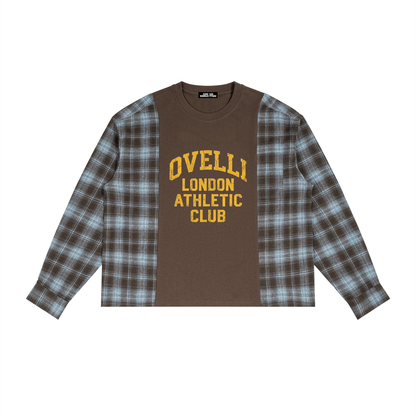 OV Plaid Panel Long Sleeve T-Shirt