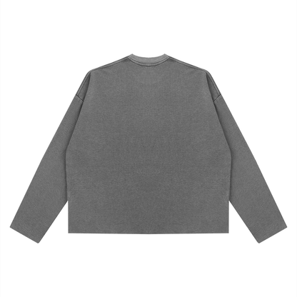 Ovelli Vintage Wash Boxy  Waffle Raw Edge T-Shirt