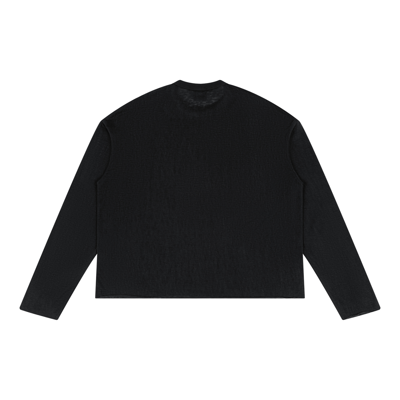 Sheer Raw Edge Long Sleeve T-Shirt