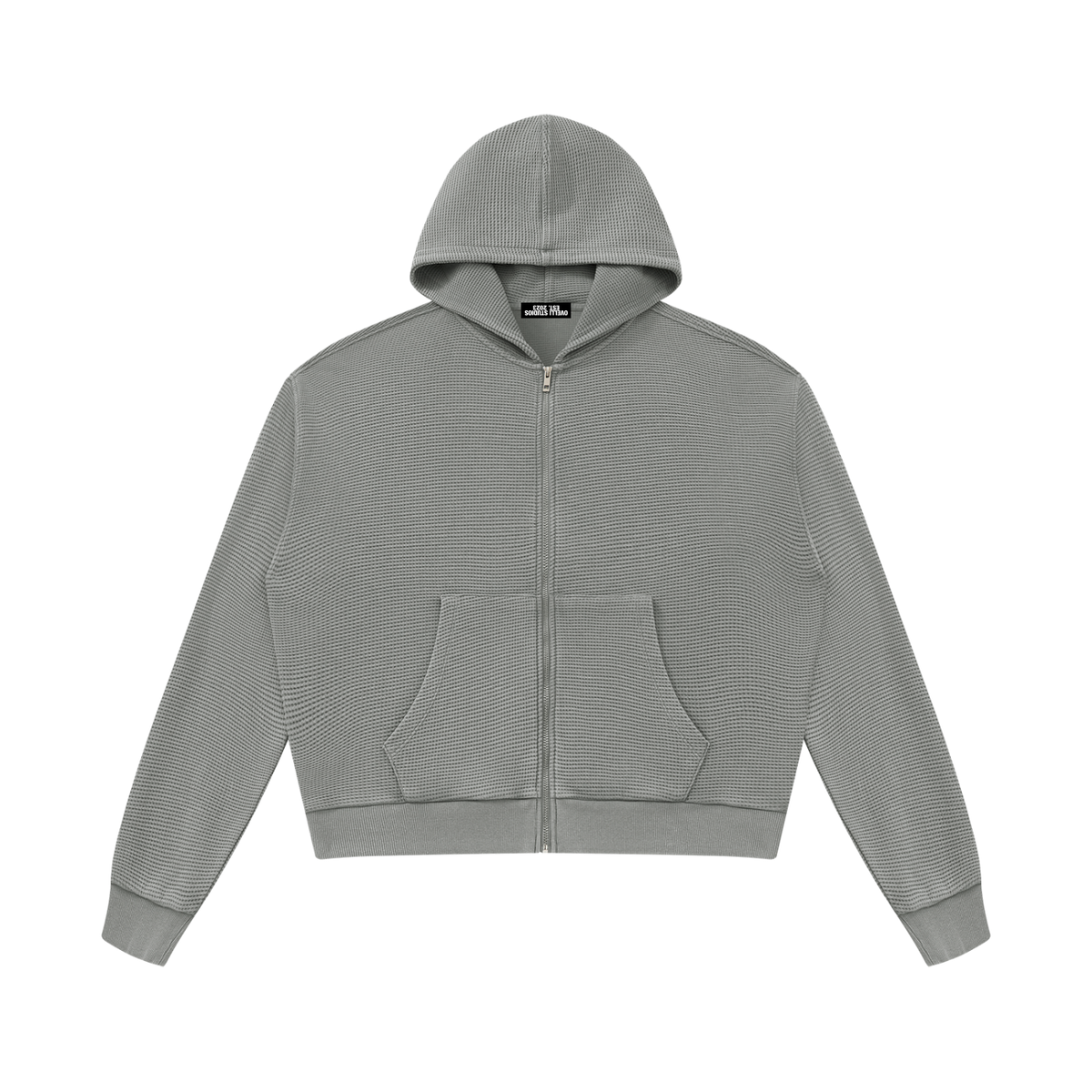 OV Mineral Wash Boxy Waffle Hoodie