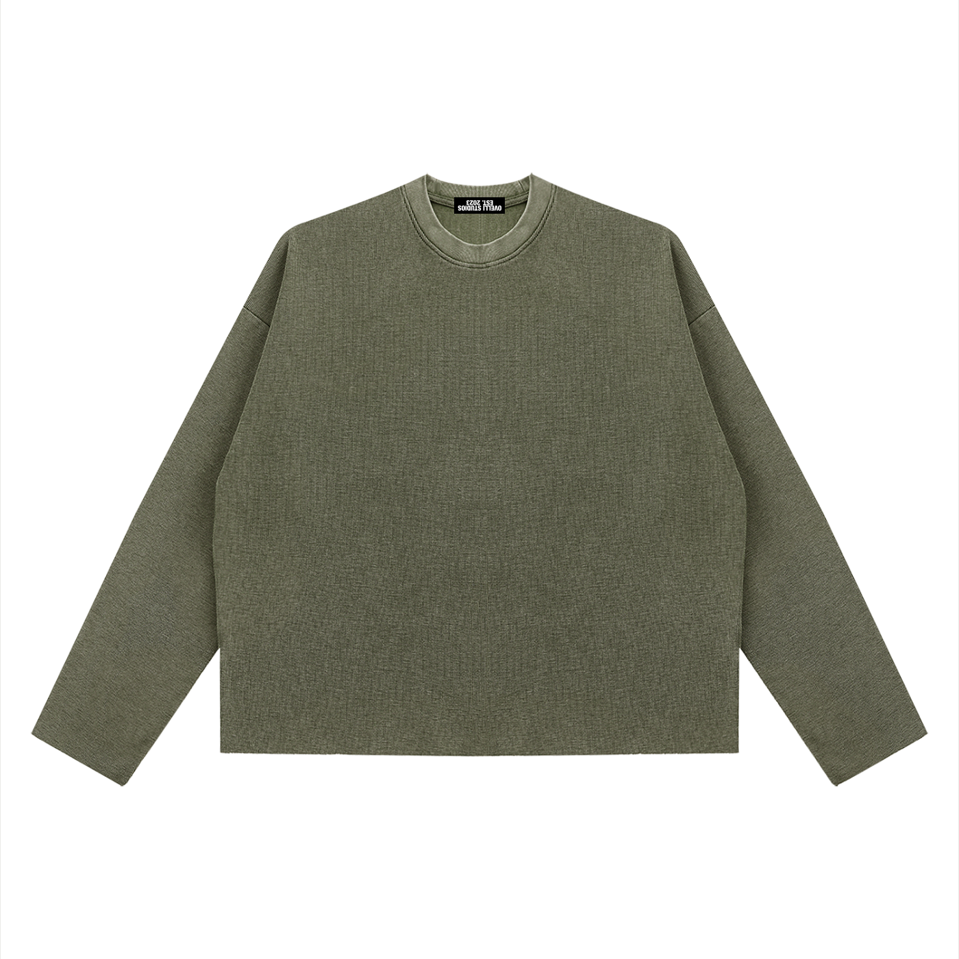 Ovelli Vintage Wash Boxy  Waffle Raw Edge T-Shirt