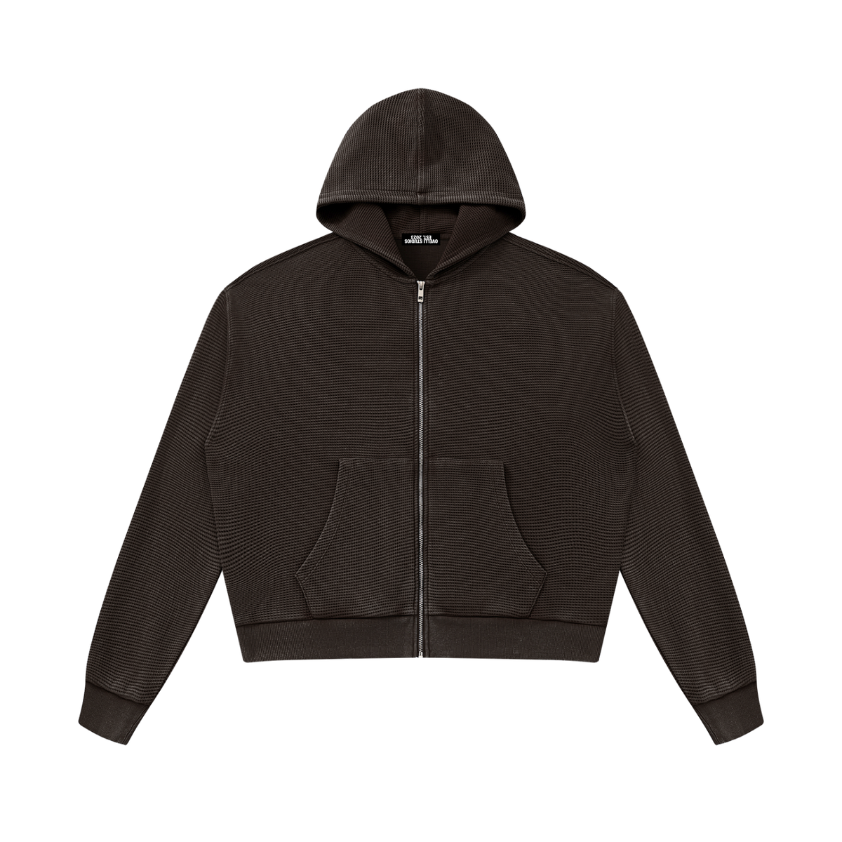OV Mineral Wash Boxy Waffle Hoodie